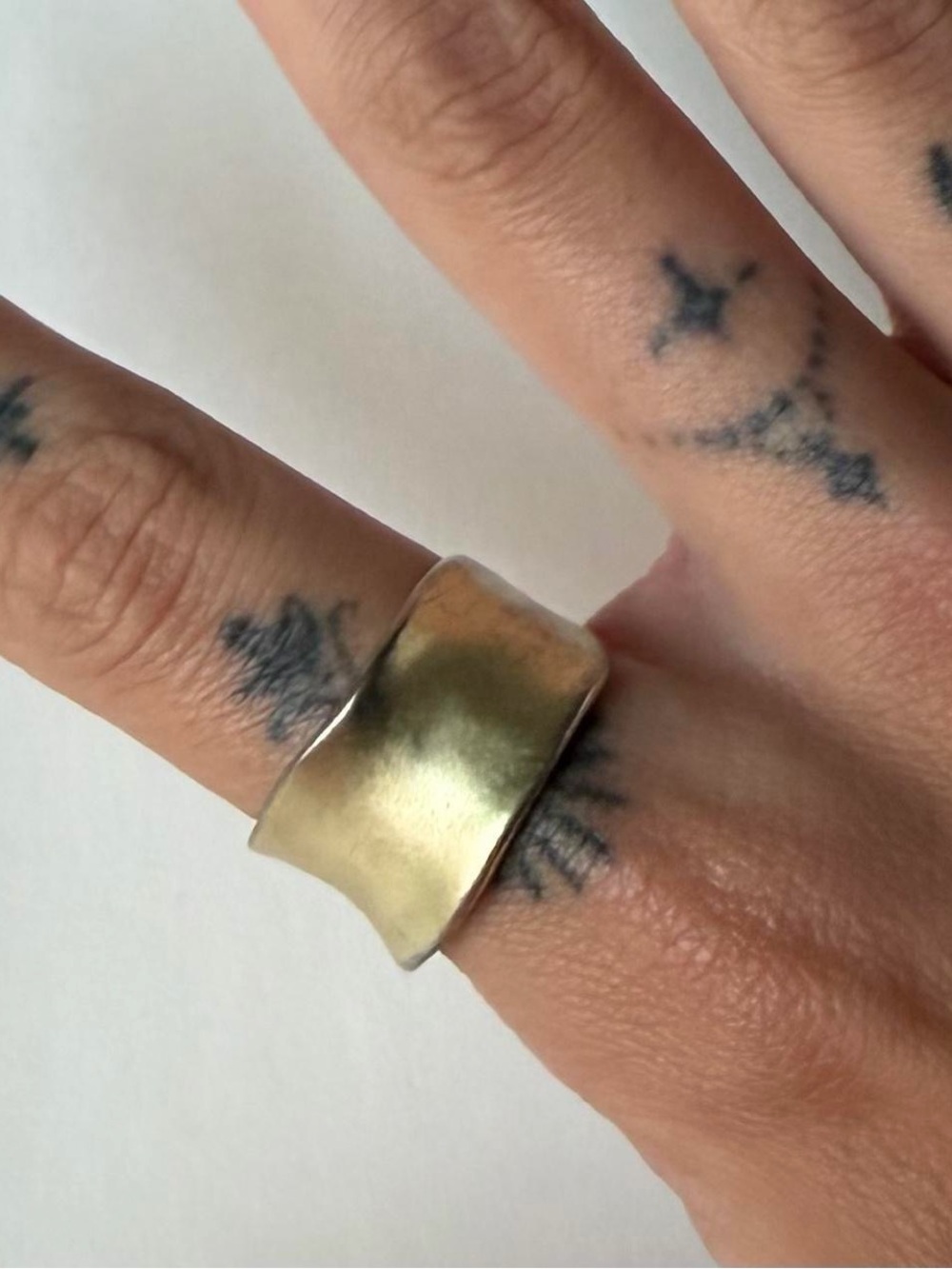 s925 sterling silver stamped gold ring